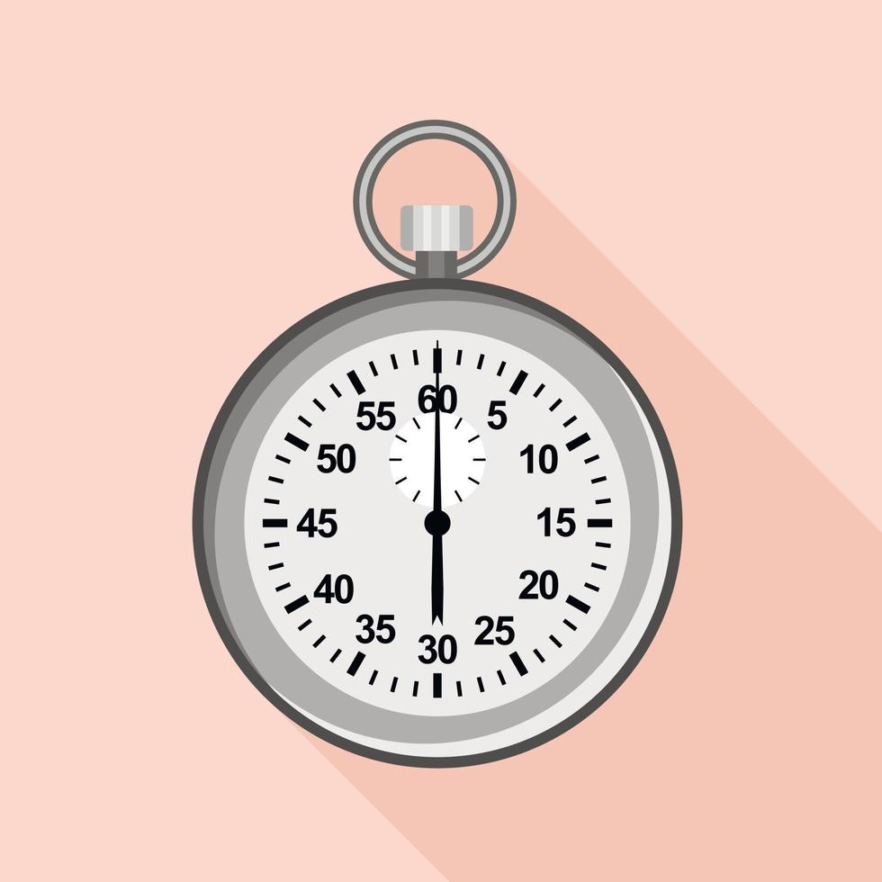Stopwatch icon, flat style vector