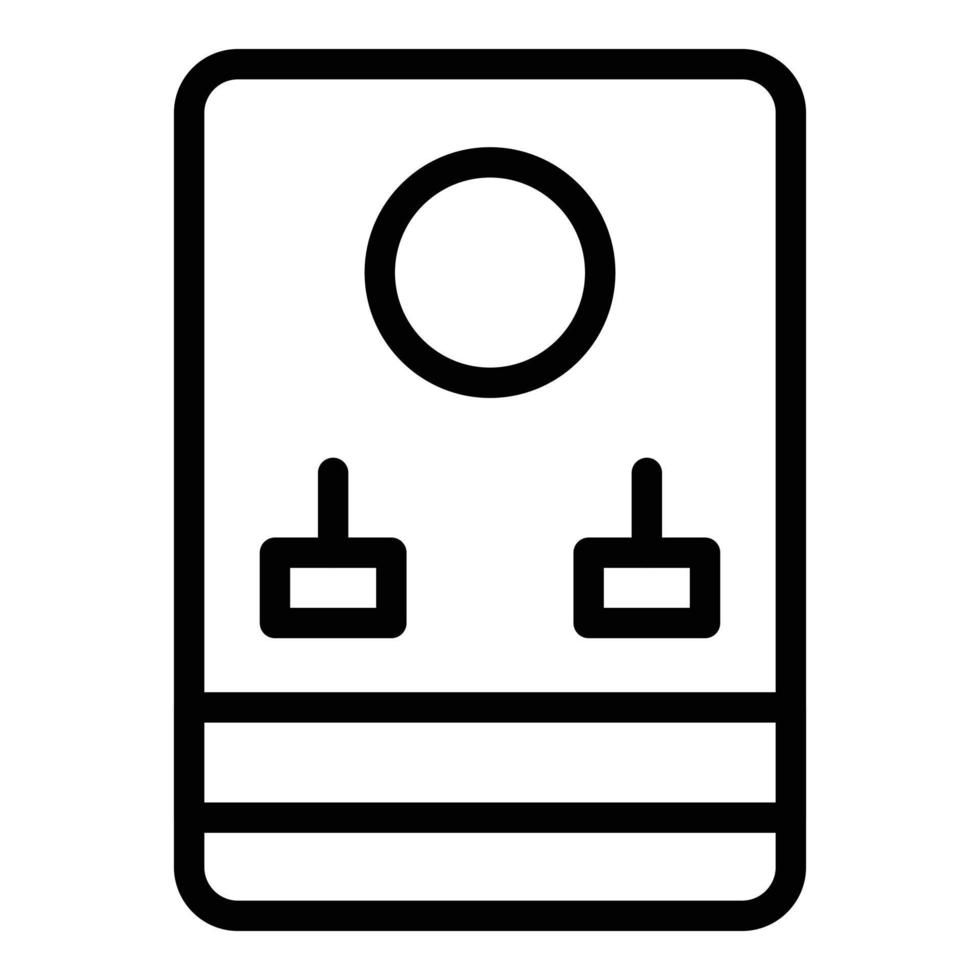 Pc hdd icon outline vector. Data memory vector
