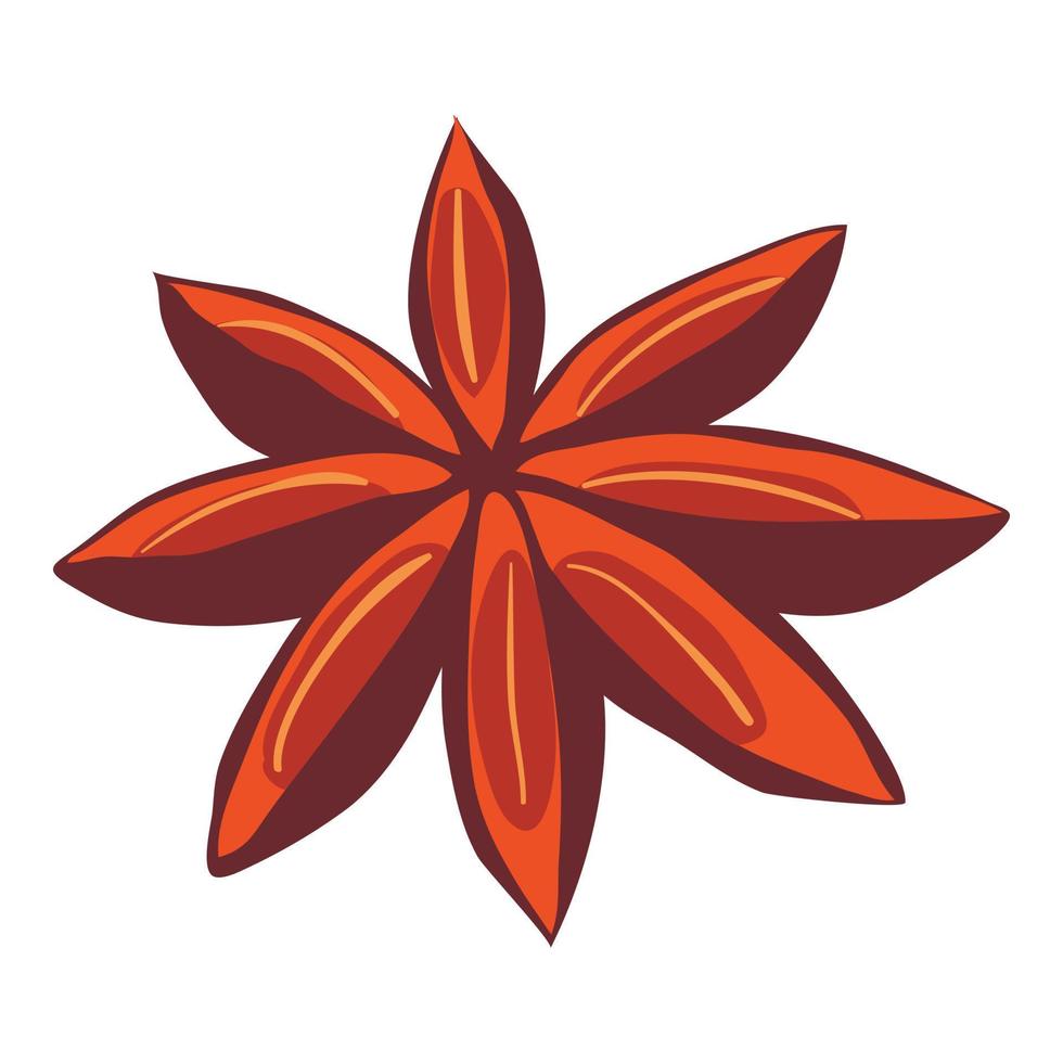 Anise icon, cartoon style vector