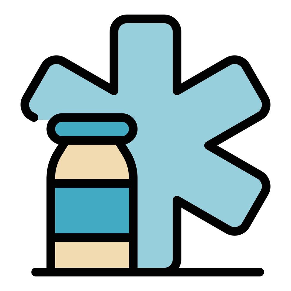 Health medicine icon color outline vector