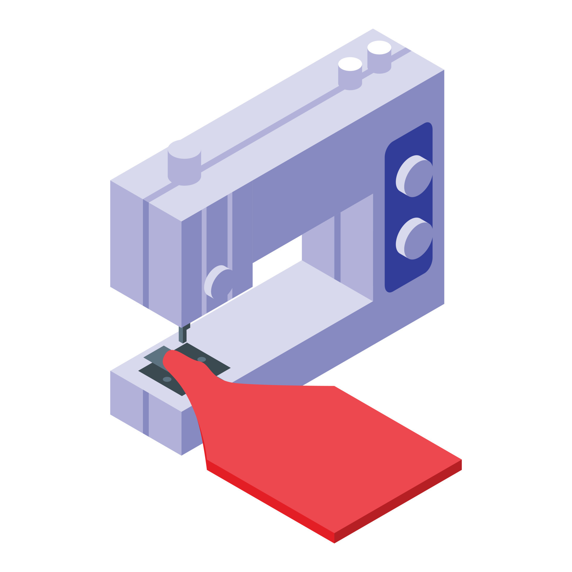 Sewing machine icon isometric vector. Sew needle 15040447 Vector Art at