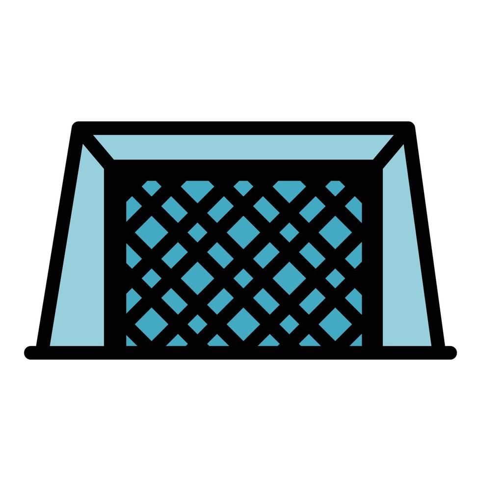 Soccer net icon color outline vector