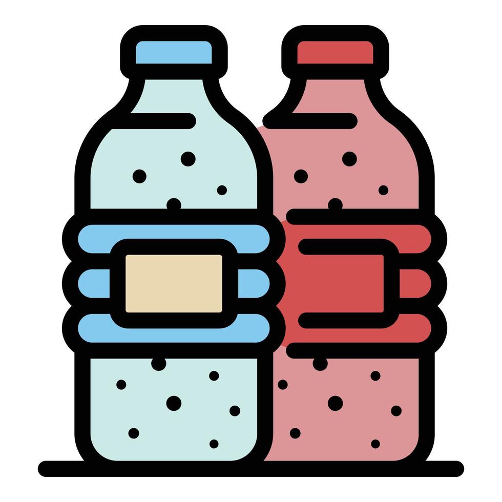 Mineral water icon color outline vector