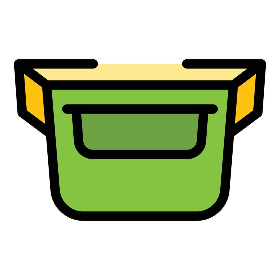 Retro waist bag icon color outline vector