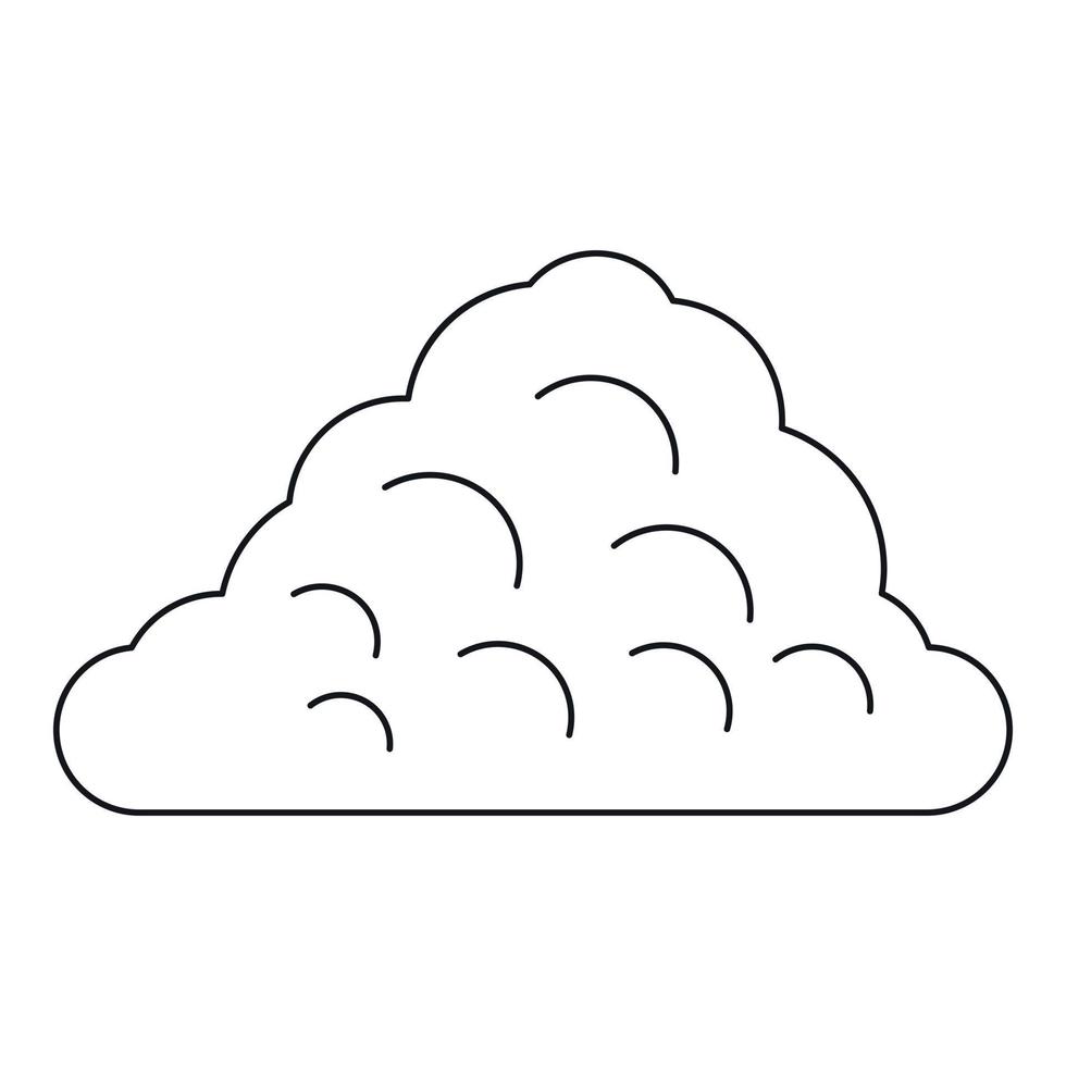 One cloud icon, outline style vector