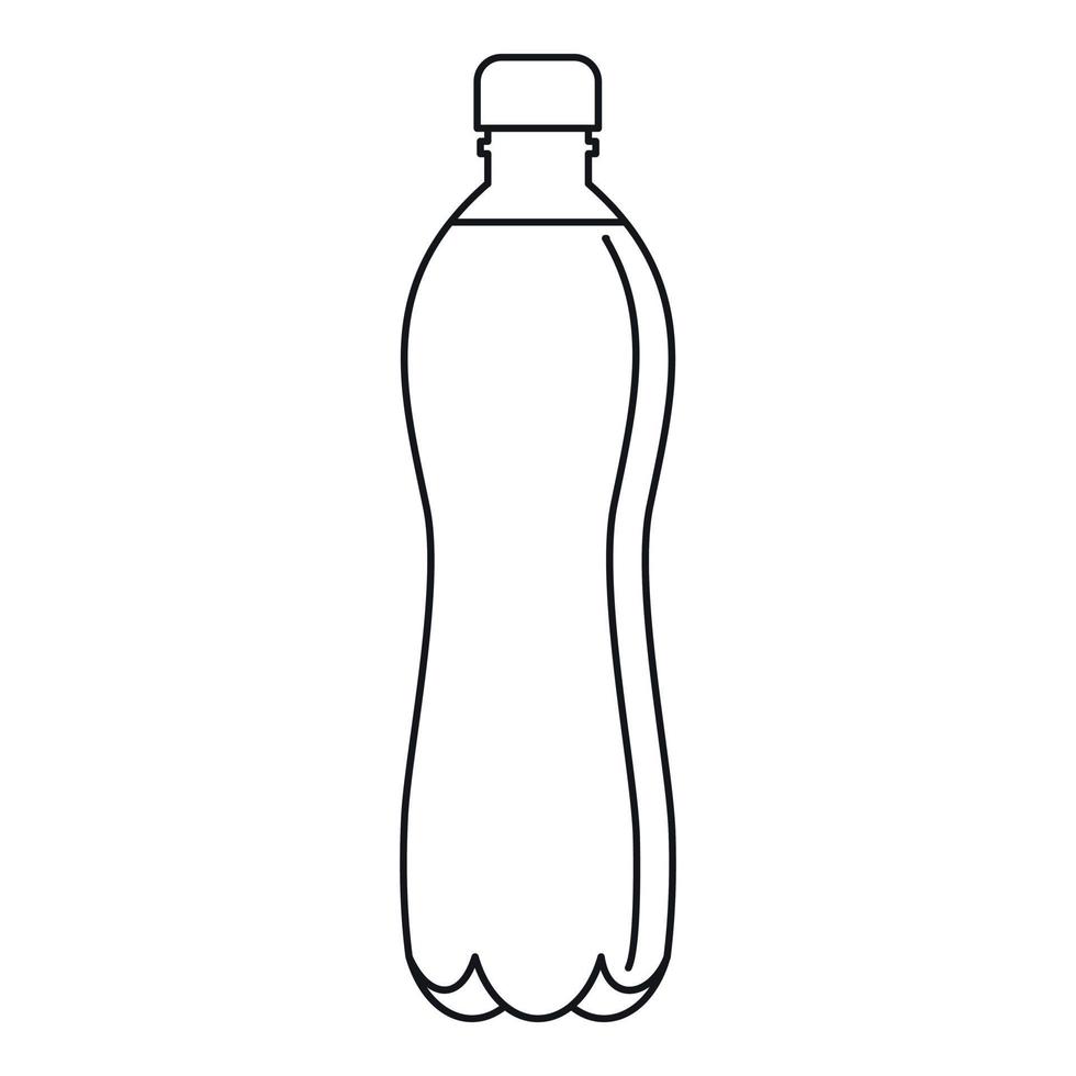 icono de botella de agua, estilo de contorno vector