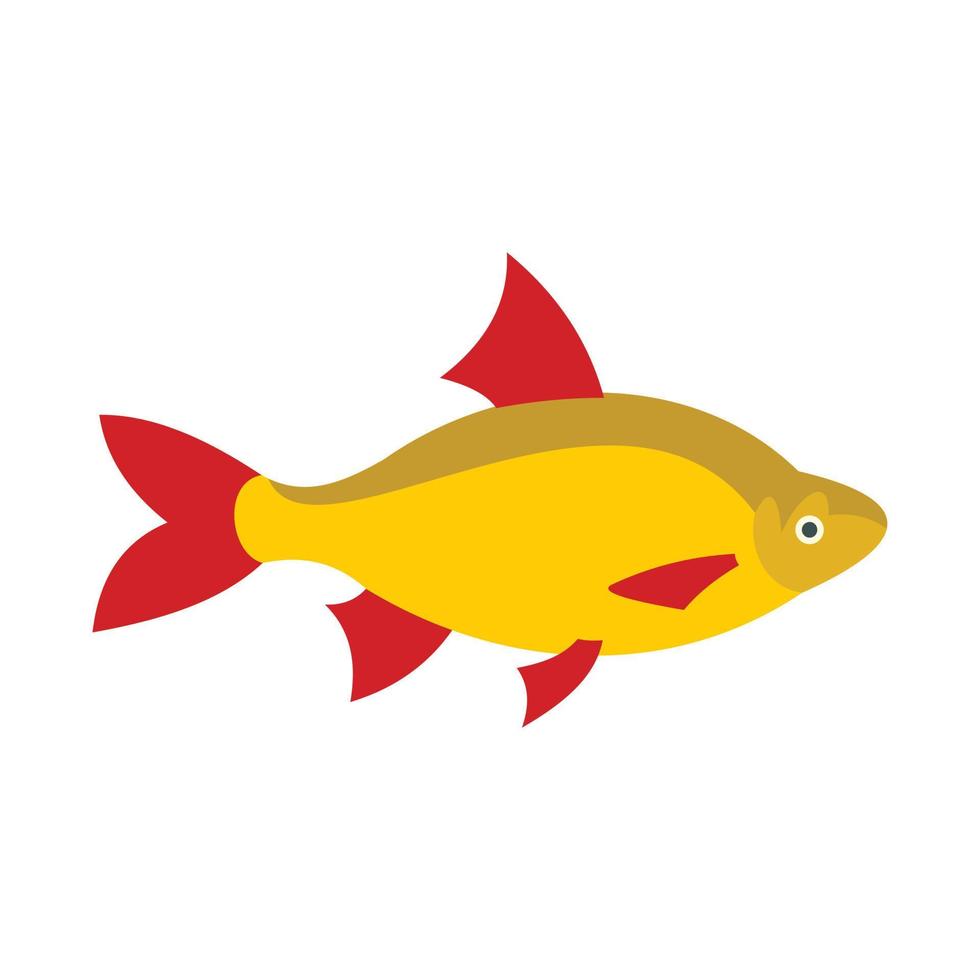 Scardinius erythrophthalmus icon, flat style vector