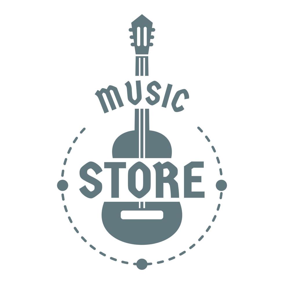 logotipo de la tienda de música, estilo simple vector