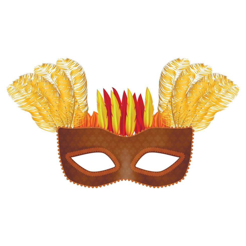 Event mask mockup, realistic style vector