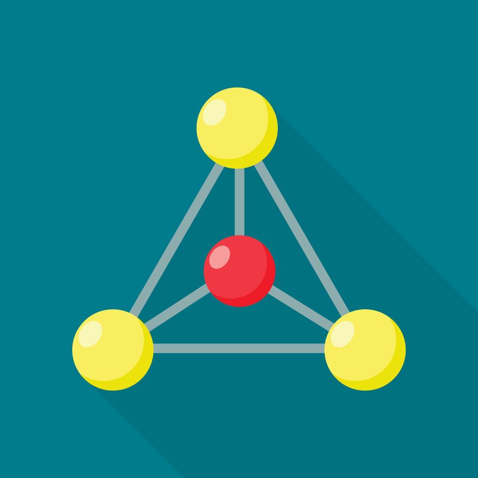 Molecule icon, flat style vector