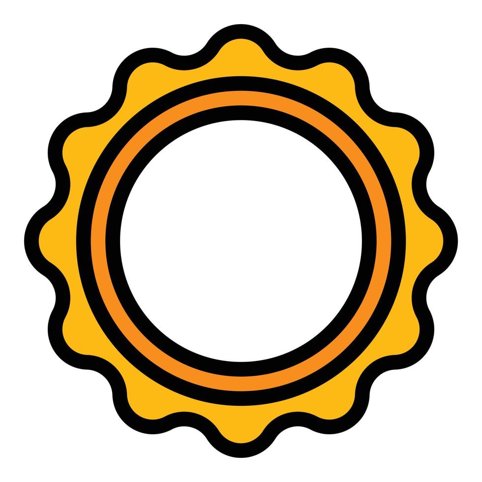 Folk tambourine icon color outline vector