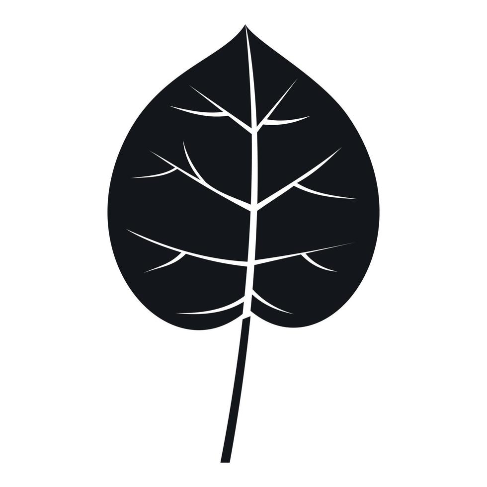 Linden leaf icon, simple style vector