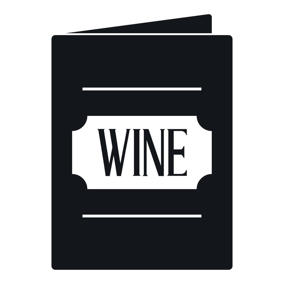 icono de lista de vinos, estilo simple vector