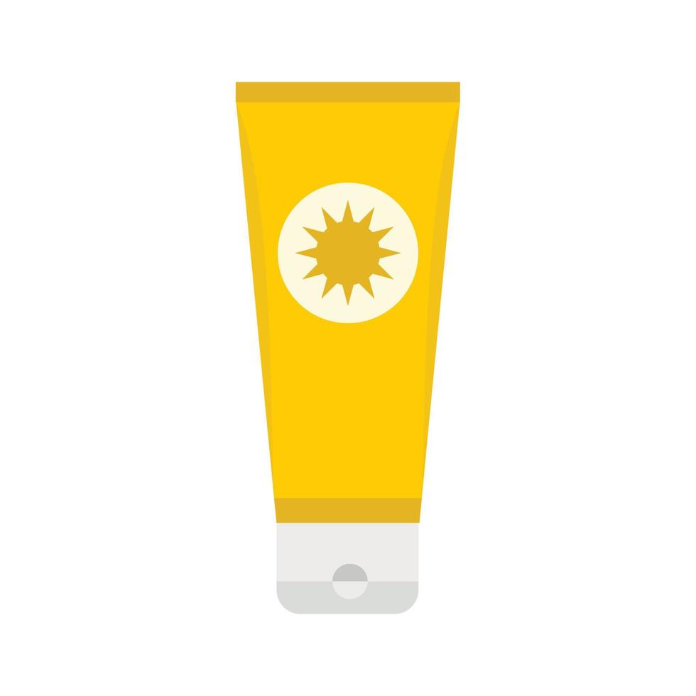 Sunscreen icon, flat style vector