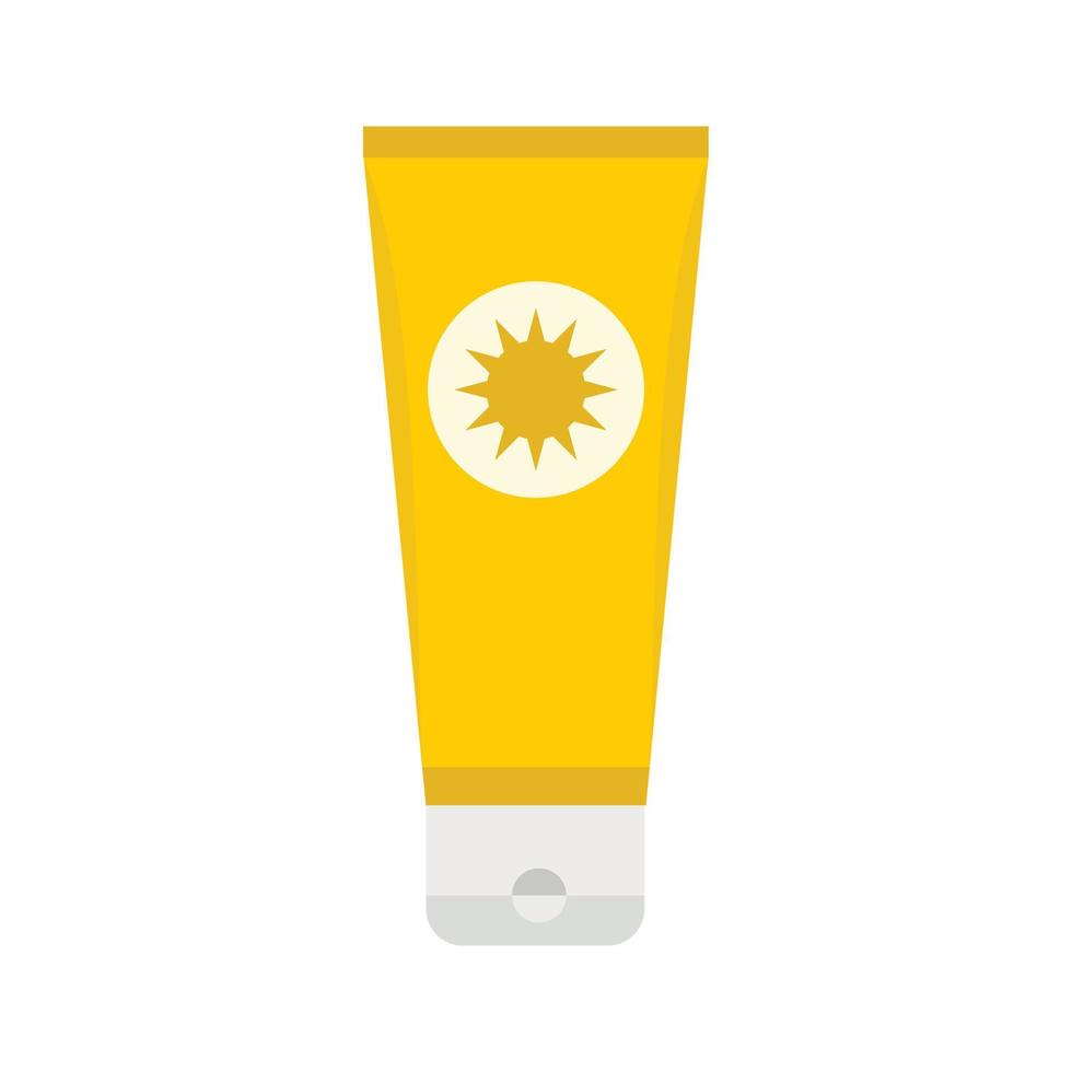 Sunscreen icon, flat style vector