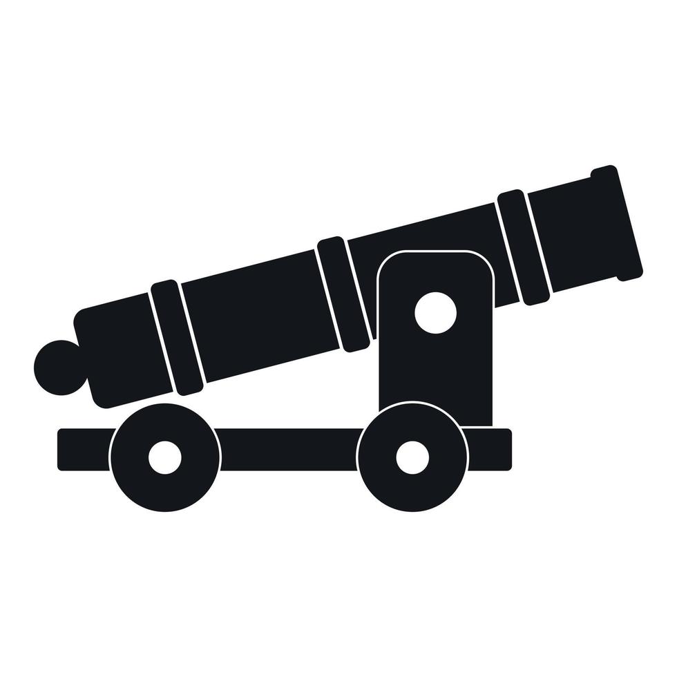 Cannon icon, simple style vector
