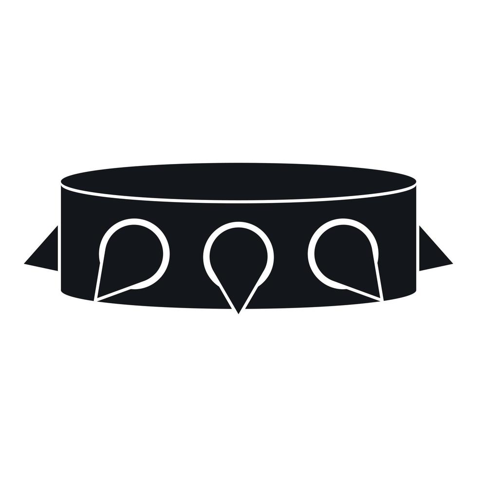 Rock collar icon, simple style vector