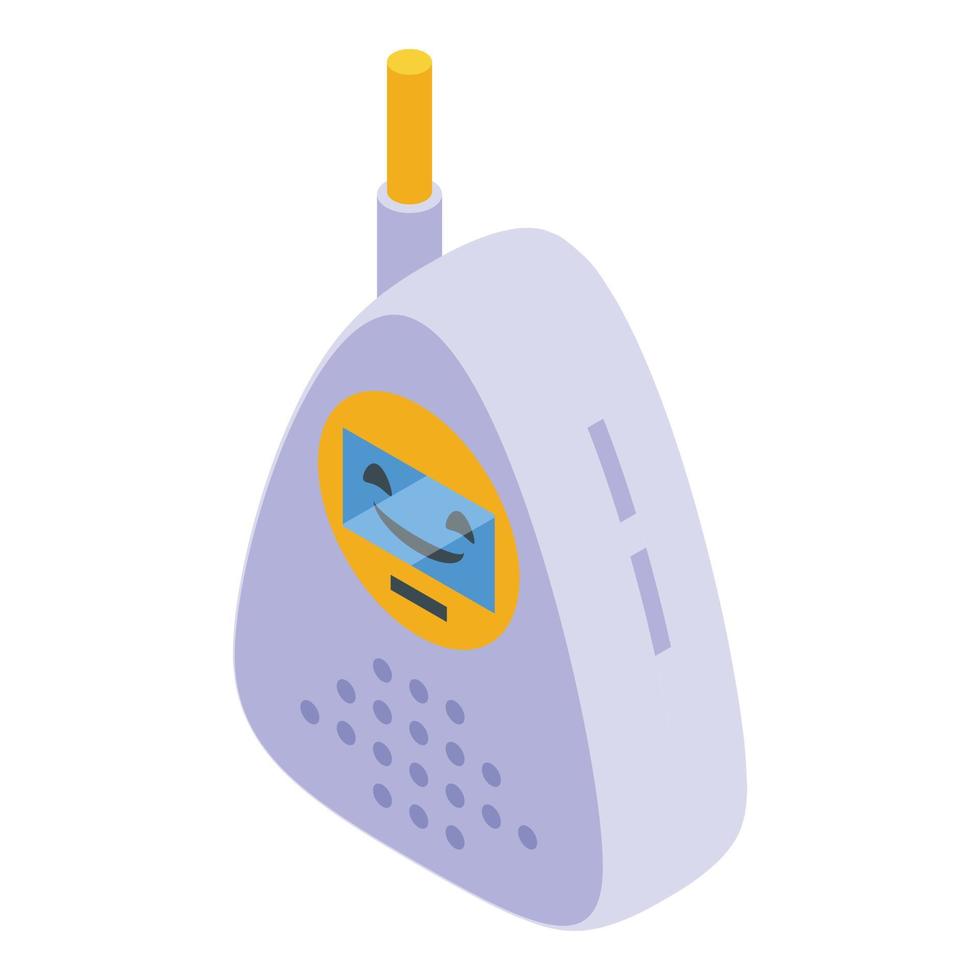 Baby monitor icon isometric vector. Babyphone radio vector