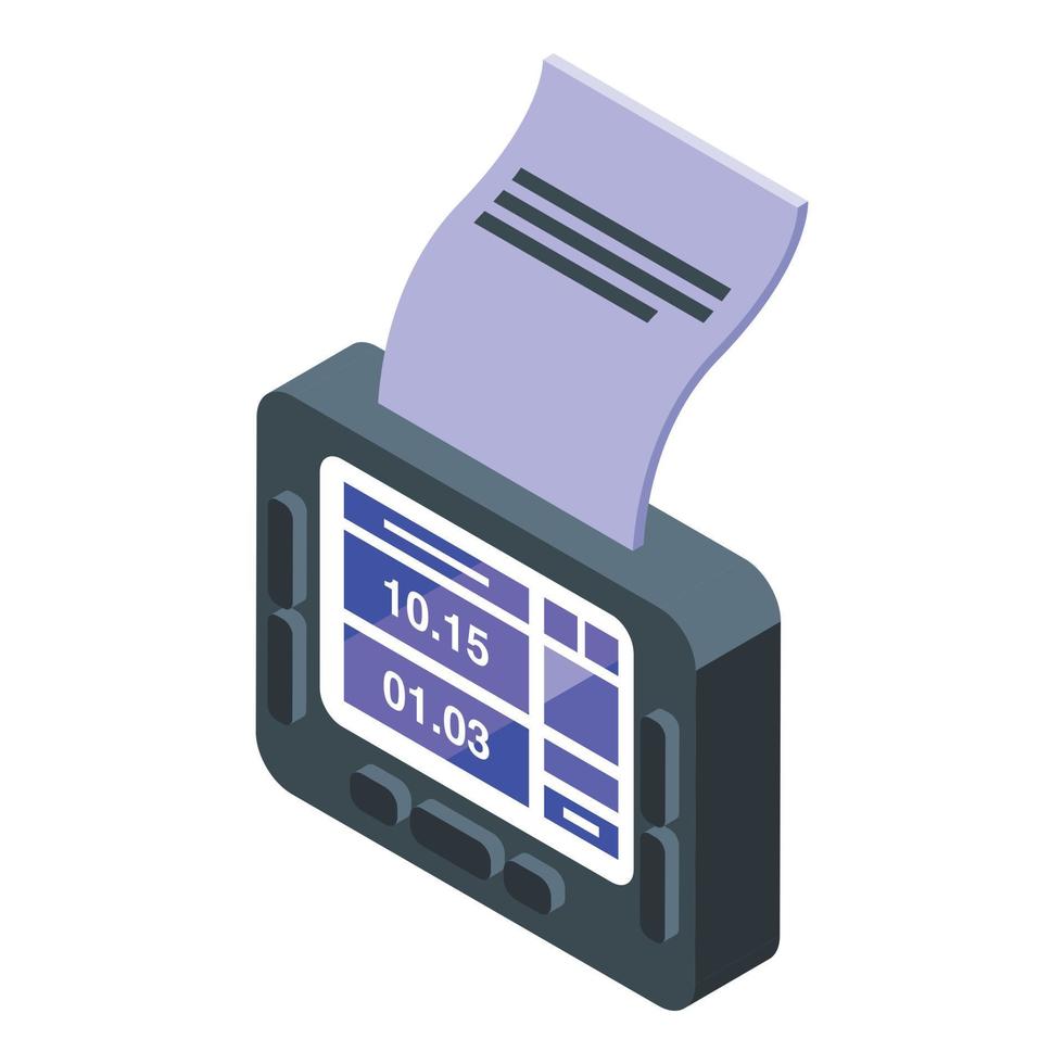 Taximeter icon isometric vector. Driver cab vector