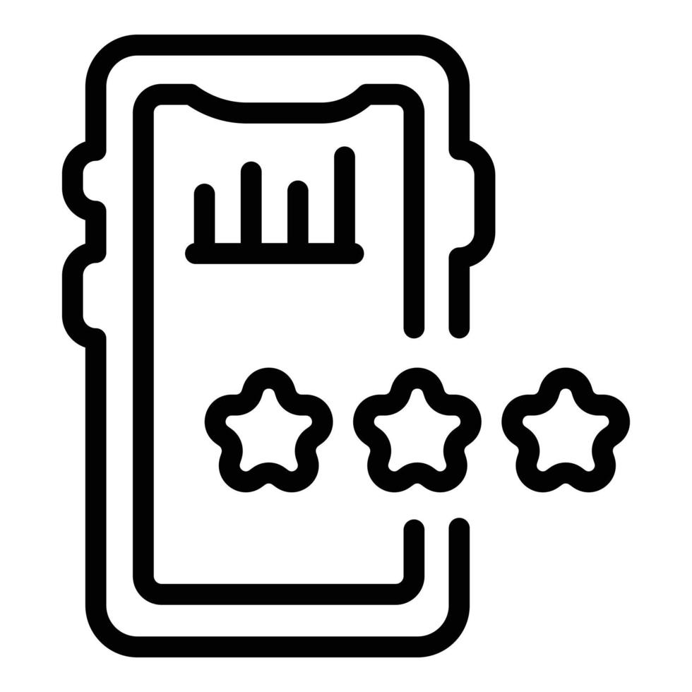 Social phone app icon outline vector. Smart finger vector