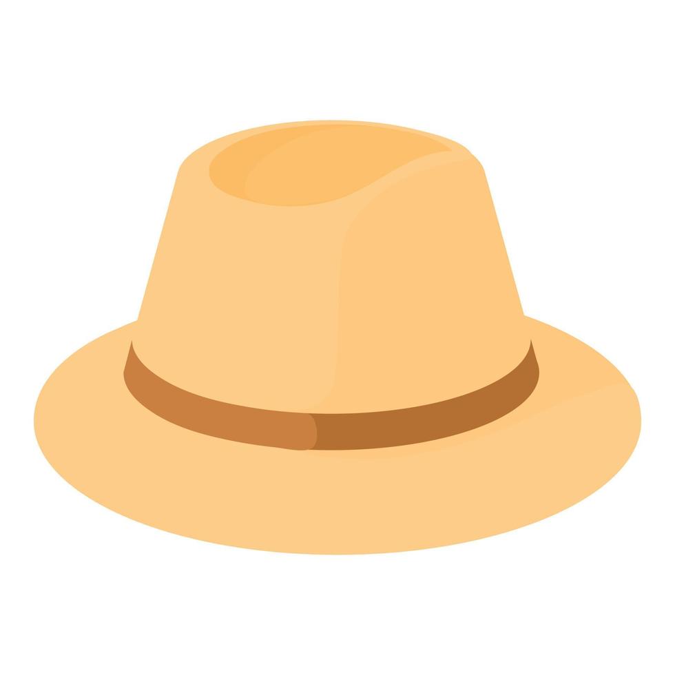 Fedora icon, cartoon style vector