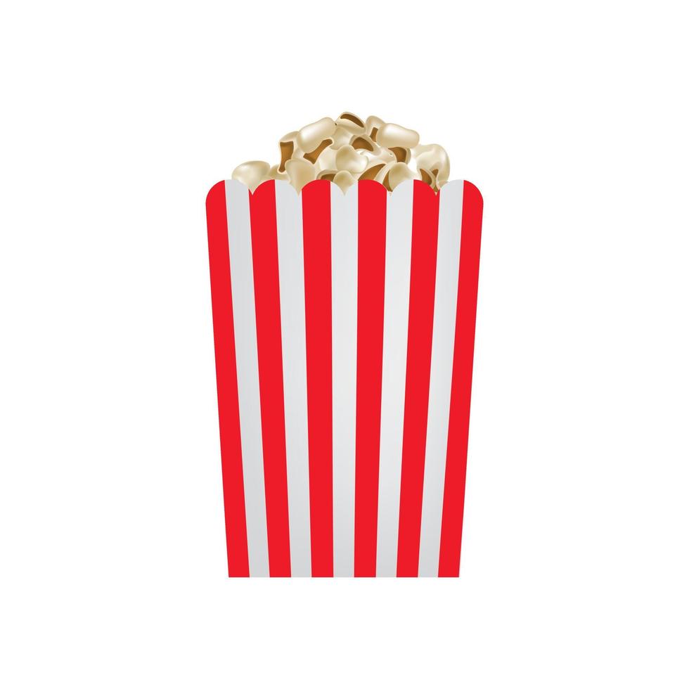 Fresh popcorn mockup, realistic style vector