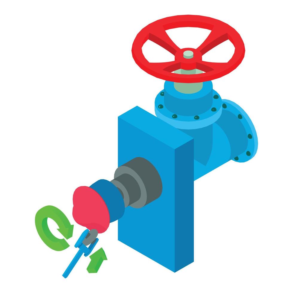 vector isométrico del icono del concepto de metalurgia. tubería de gas de proceso de hilado industrial