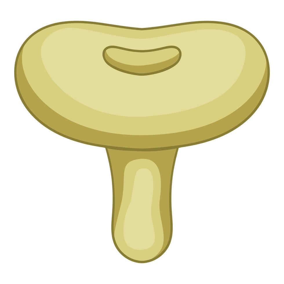 Lactarius pubescens mushroom icon, cartoon style vector