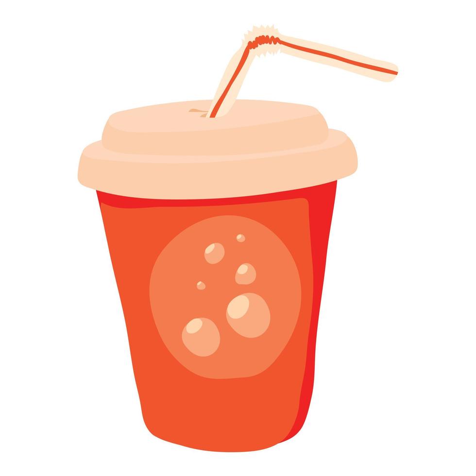 Soda icon, cartoon style vector