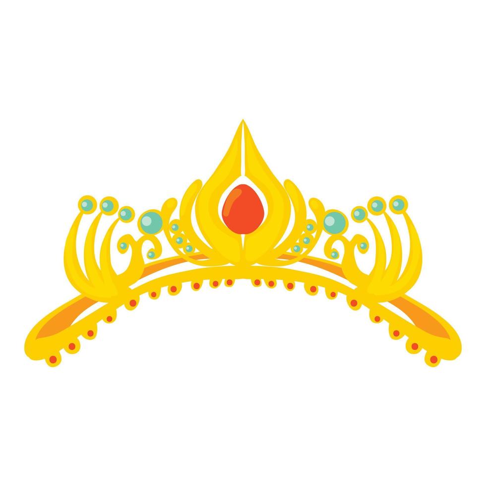 Coronal icon, cartoon style vector