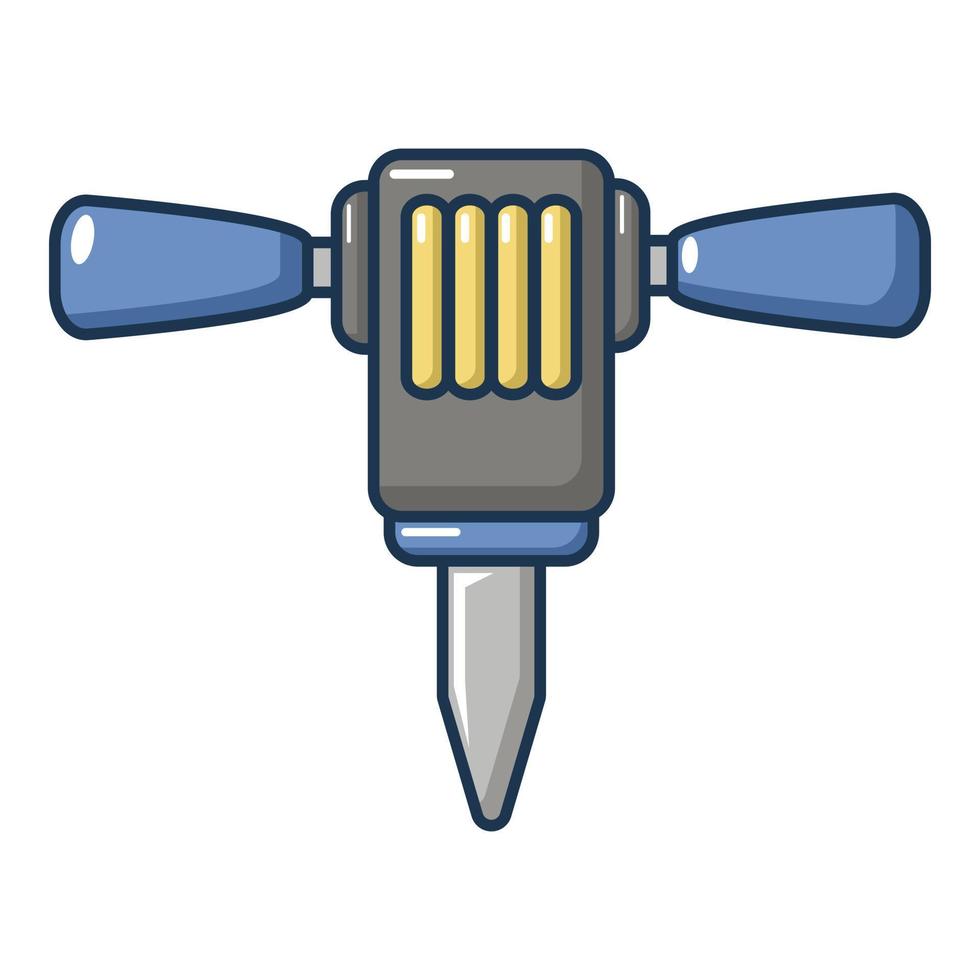 icono de martillo neumático, estilo de dibujos animados vector