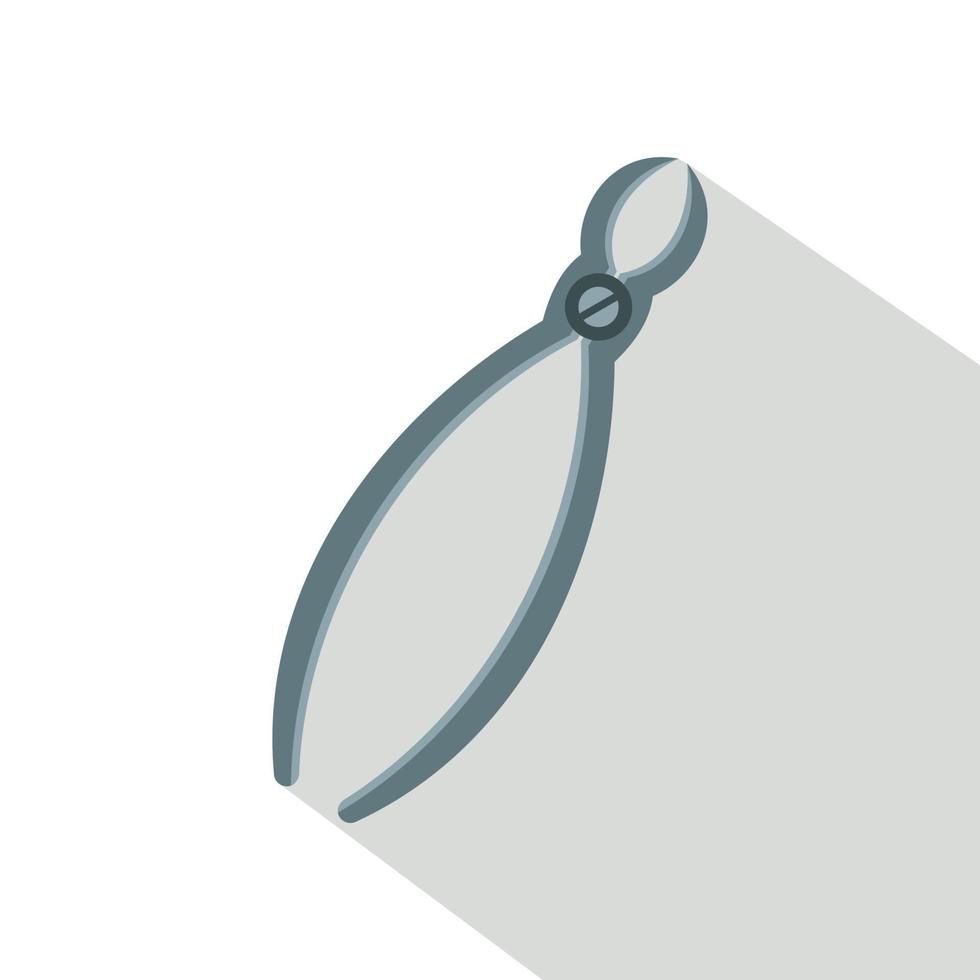 Tooth extraction instrument icon, flat style vector