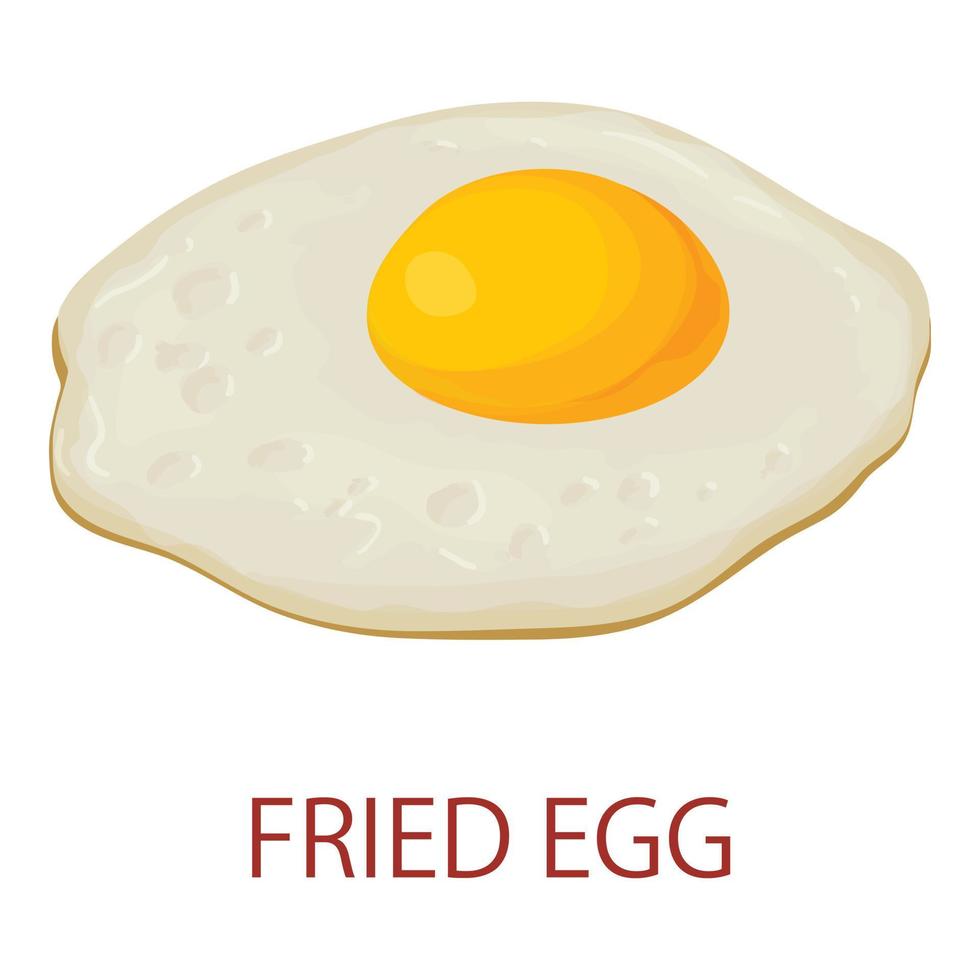 Fried egg icon, isometric style vector