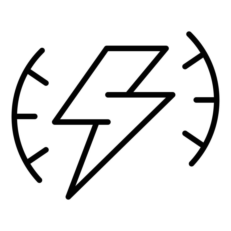 Thunderbolt sensory icon outline vector. Cognitive process vector