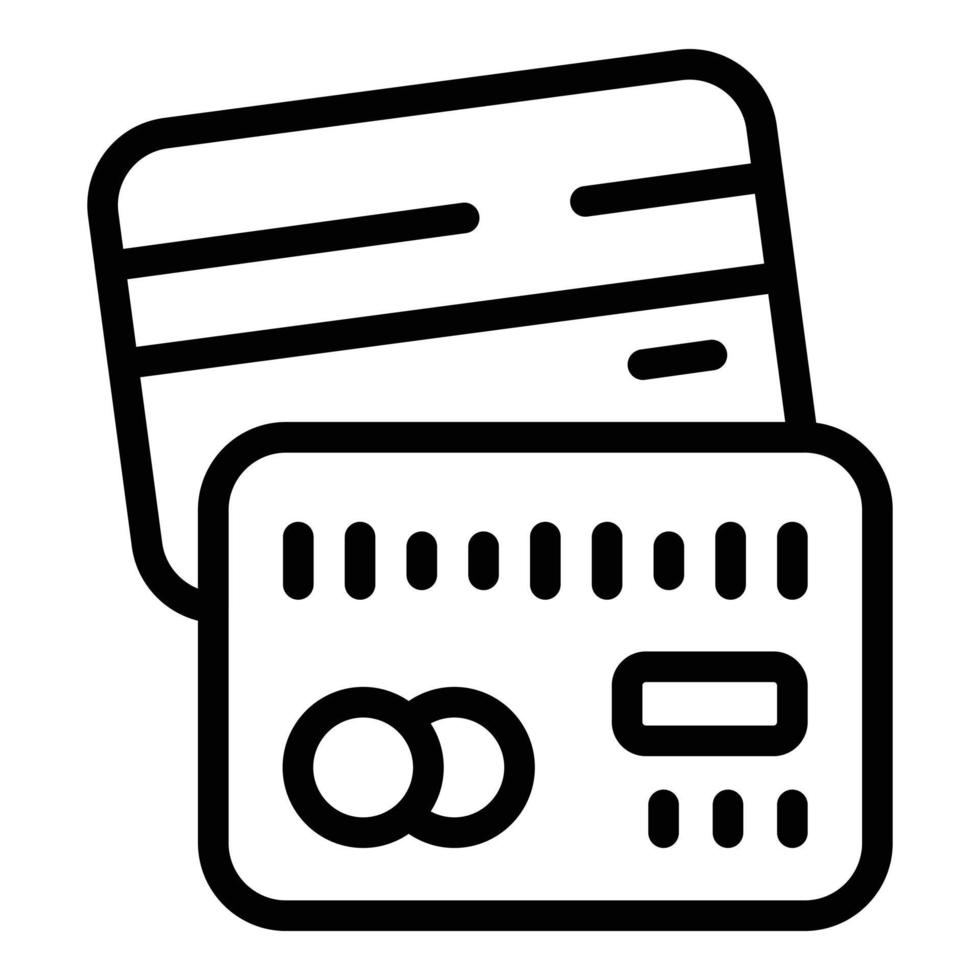 Credit card wishlist icon outline vector. My locator vector