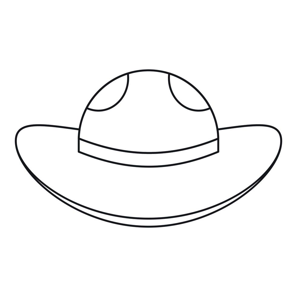 icono de sombrero de mar, estilo de contorno vector