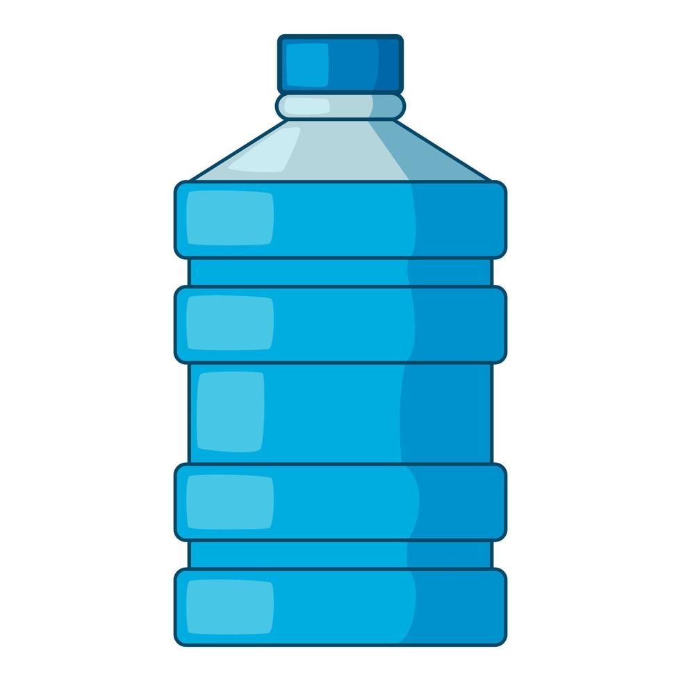 botella grande de icono de agua, estilo de dibujos animados vector