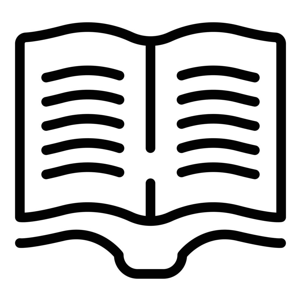 Open book icon outline vector. School children vector