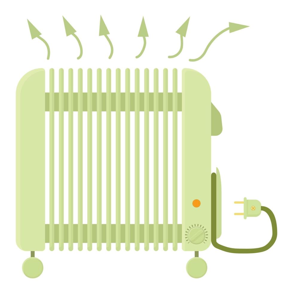 Heater icon, cartoon style vector