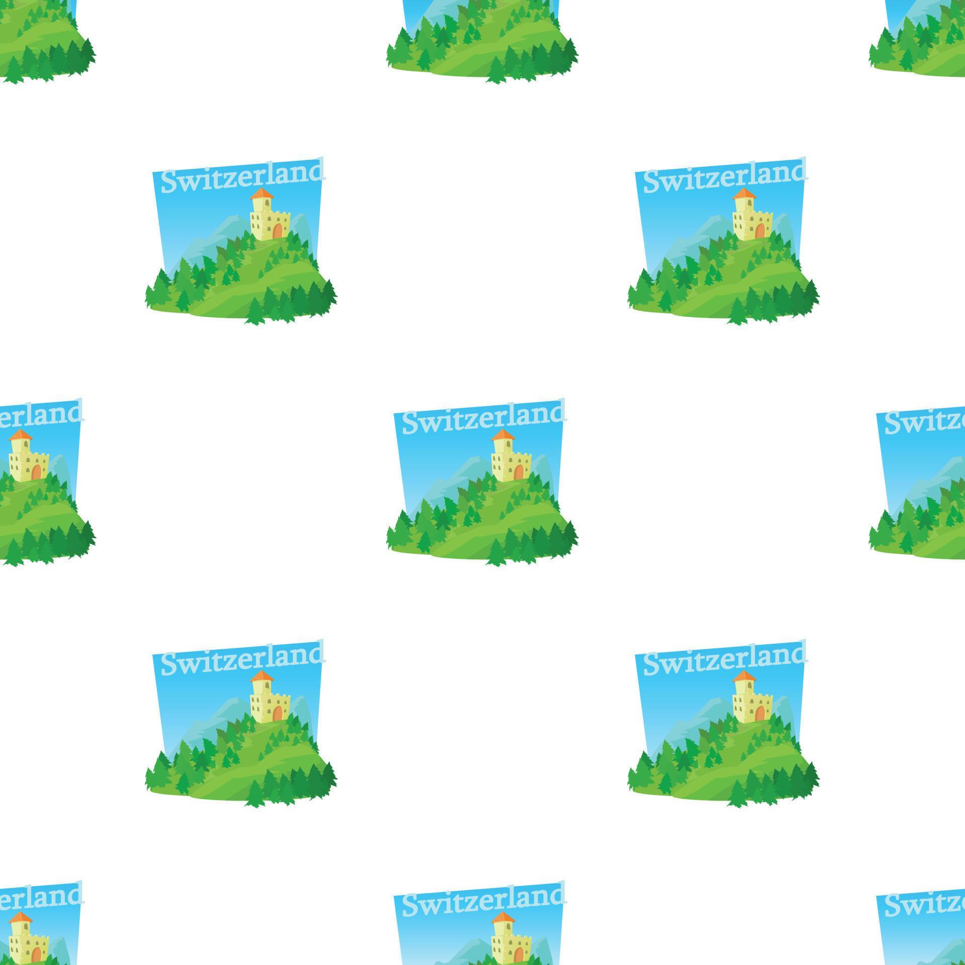 Switzerland castle pattern seamless vector 15041231 Vector Art at Vecteezy