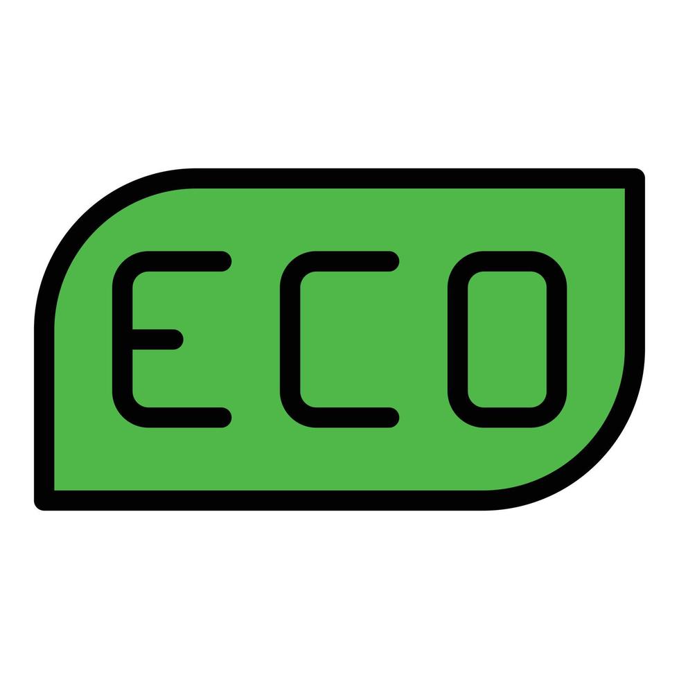 Eco car dashboard icon color outline vector