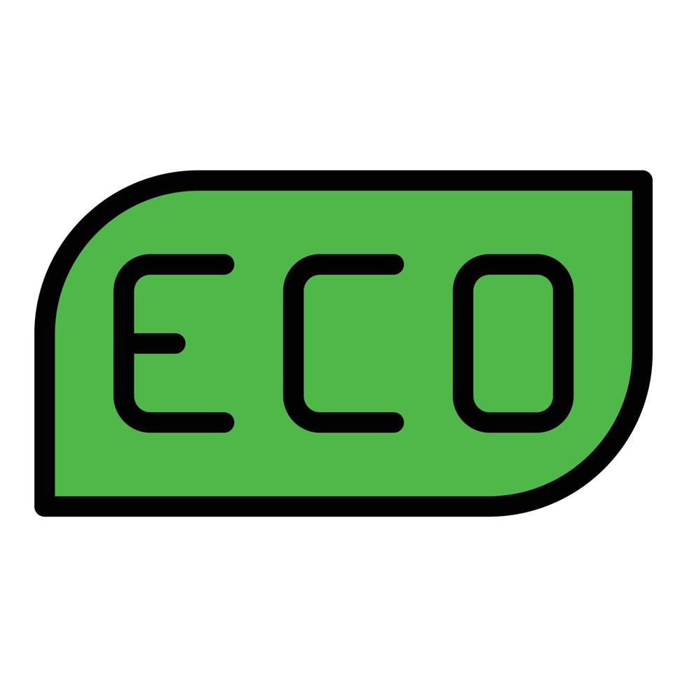 Eco car dashboard icon color outline vector