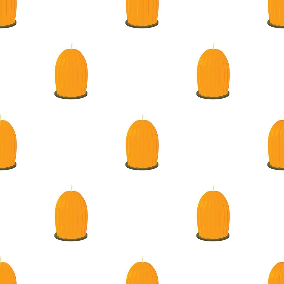 Big orange candle pattern seamless vector