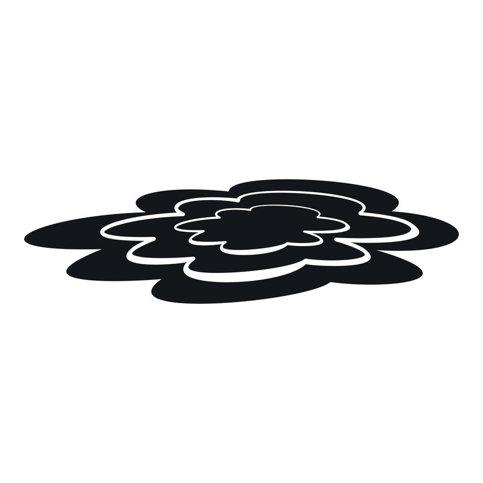 Water puddle icon, simple style vector