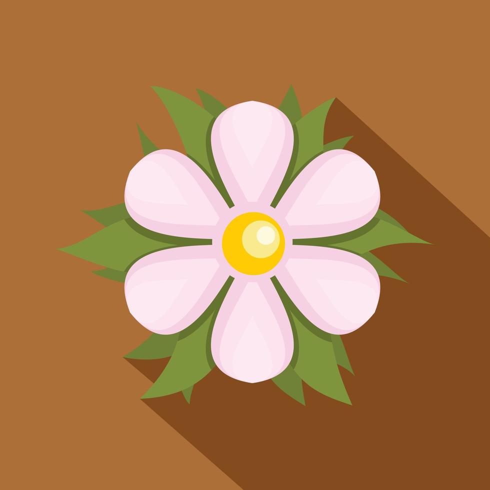 Flower icon, flat style vector