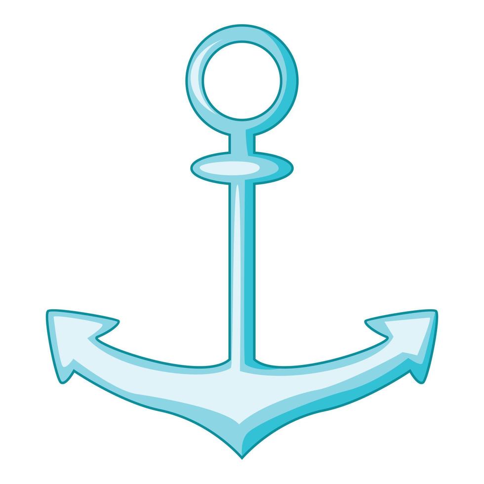 Anchor icon, cartoon style vector