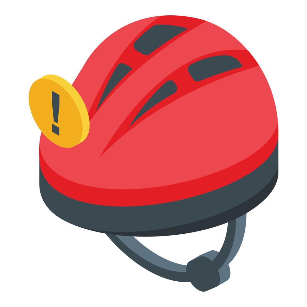 cabeza casco proteger icono vector isométrico. trabajador de seguridad