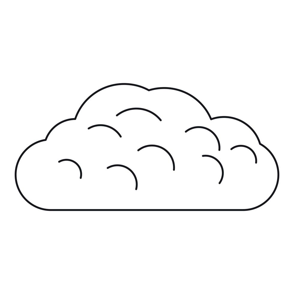 Winter cloud icon, outline style vector