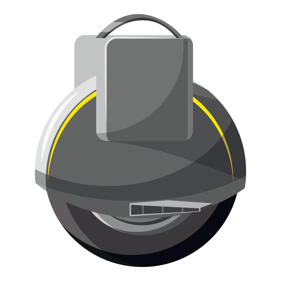 Self balancing wheel icon, cartoon style vector