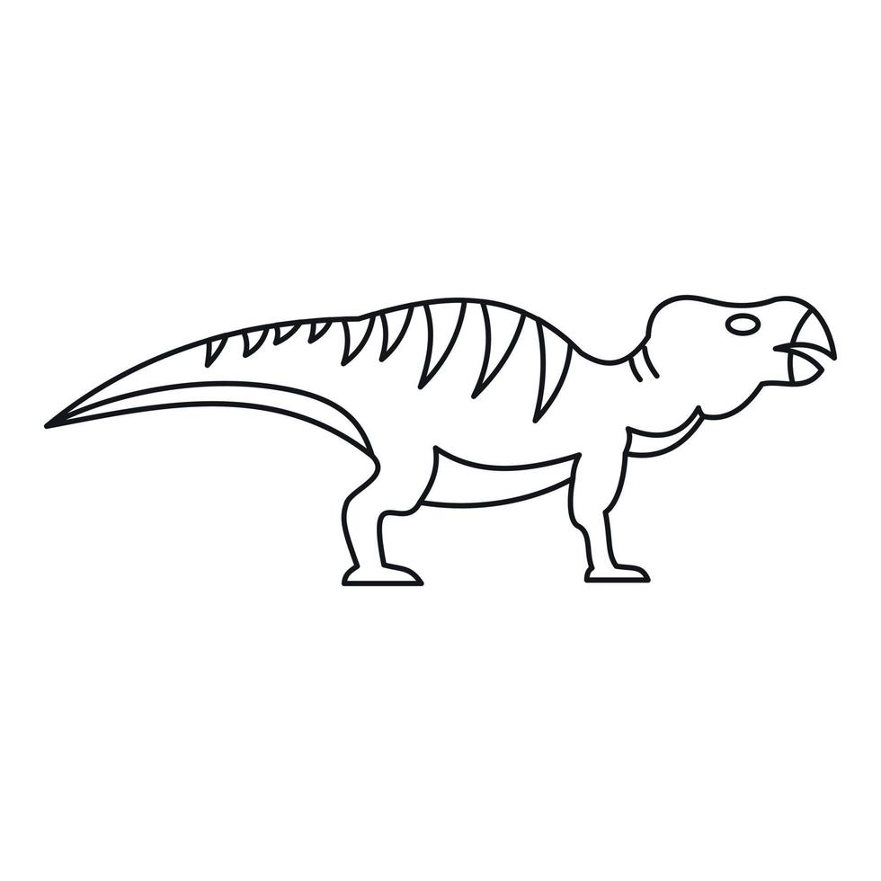Hadrosaurid icon, outline style vector